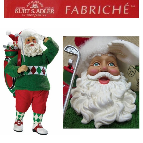 Kurt Adler Fabriche Par-Fect Game Golfing Santa